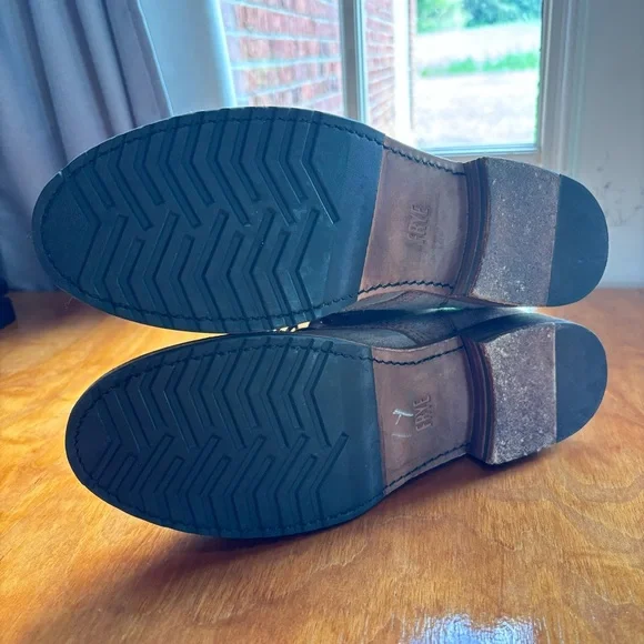 Frye Veronica Rustic Lace Up Leather Combat Boots - Picture 7 of 9